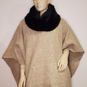 100 wool poncho